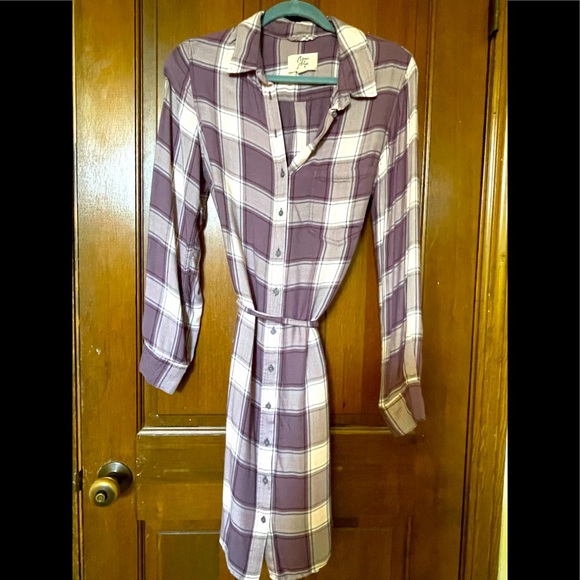 Cosmic Blue Love- Hayley Shirt Dress - Picture 1 of 3